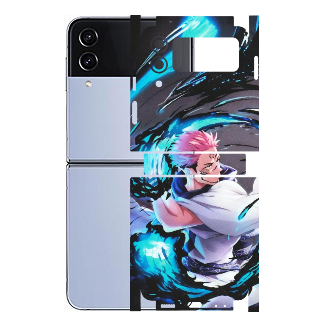 Samsung M/F/Note/Flip and C Phone Skins (All Models) - New Jujutsu Kaisen Grey Blue Anime - Matte Finish (M-127) Samsung Galaxy Z Flip 4