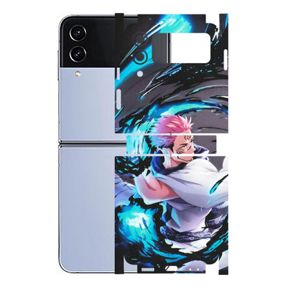 Samsung M/F/Note/Flip and C Phone Skins (All Models) - New Jujutsu Kaisen Grey Blue Anime - Matte Finish (M-127) Samsung Galaxy Z Flip 4