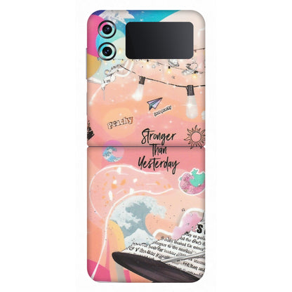 Samsung M/F/Note/Flip and C Phone Skins (All Models) - Stronger Then Yesterday - Matte Finish (M-128) Samsung Galaxy Z Flip 4