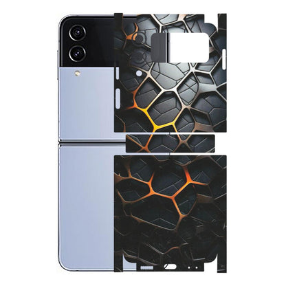 Samsung M/F/Note/Flip and C Phone Skins (All Models) - New Abstract Graphite Tiles - Matte Finish (M-130) Samsung Galaxy Z Flip 4