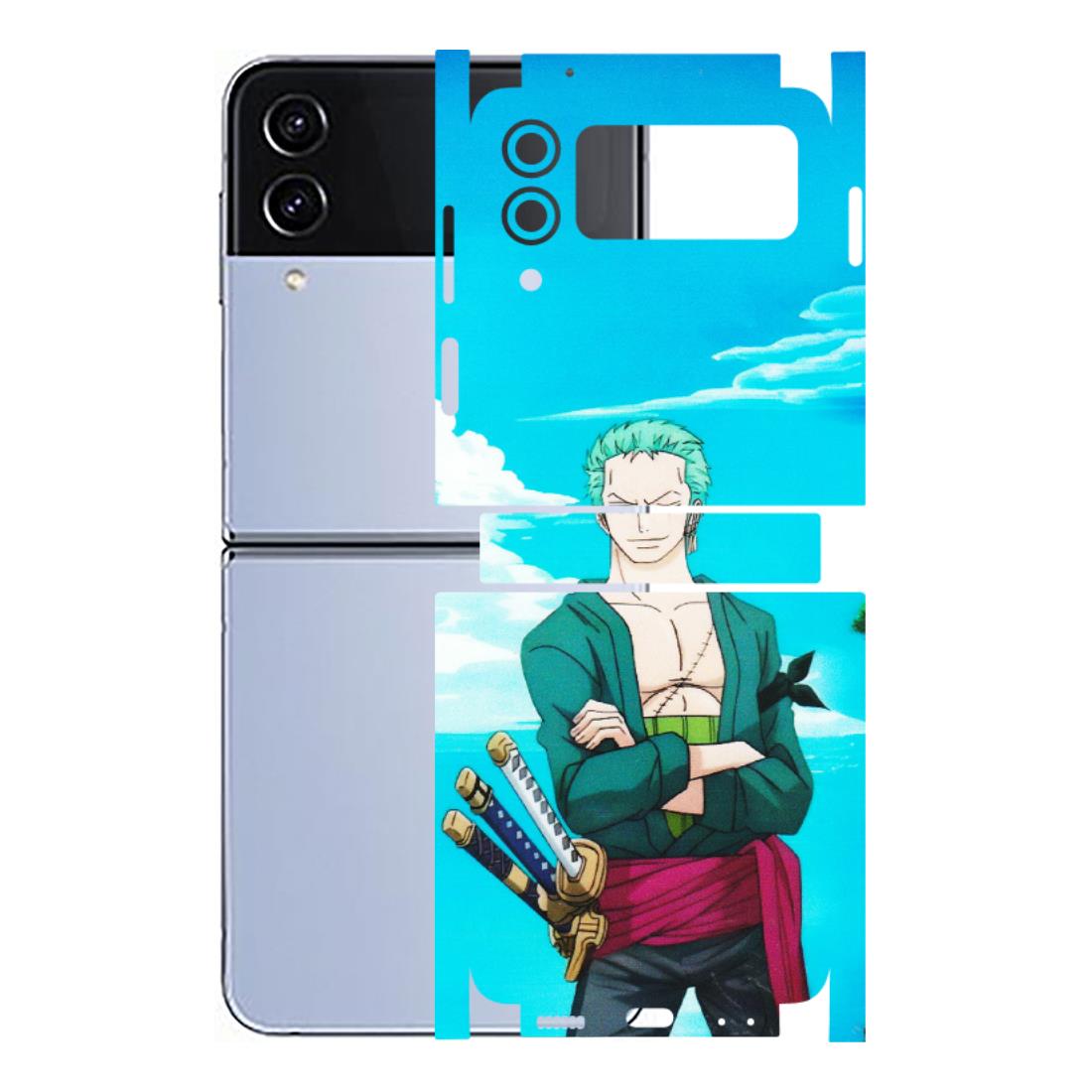 Samsung M/F/Note/Flip and C Phone Skins (All Models) - Cool Swordman Zoro Anime - Matte Finish (M-143) Samsung Galaxy Z Flip 4
