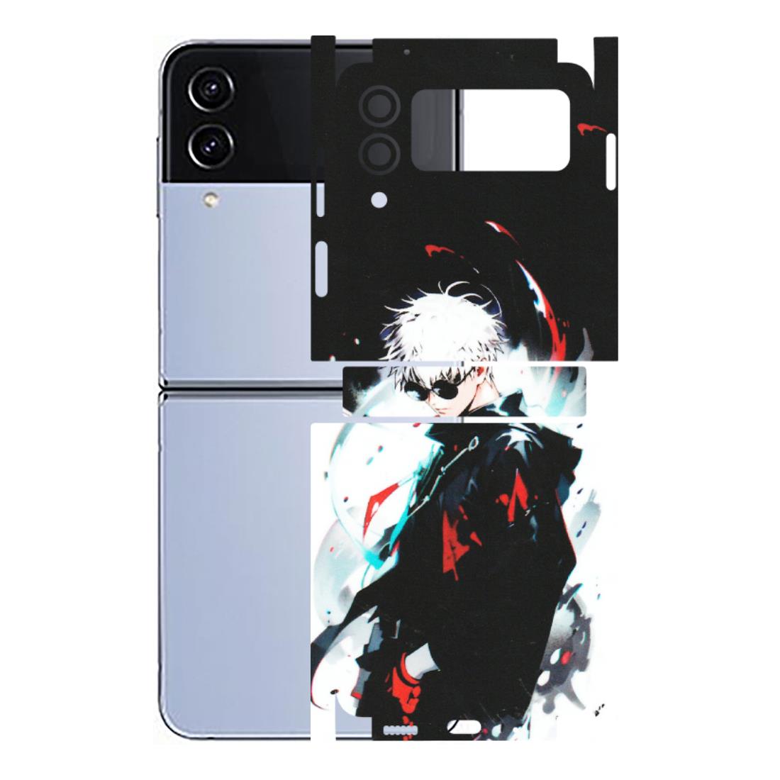 Samsung M/F/Note/Flip and C Phone Skins (All Models) - Gojo Powerful Charater Kaisen Anime - Matte Finish (M-144) Samsung Galaxy Z Flip 4