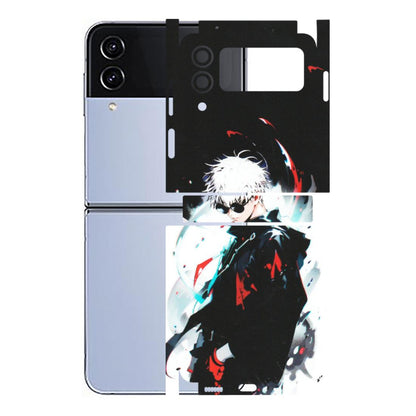 Samsung M/F/Note/Flip and C Phone Skins (All Models) - Gojo Powerful Charater Kaisen Anime - Matte Finish (M-144) Samsung Galaxy Z Flip 4
