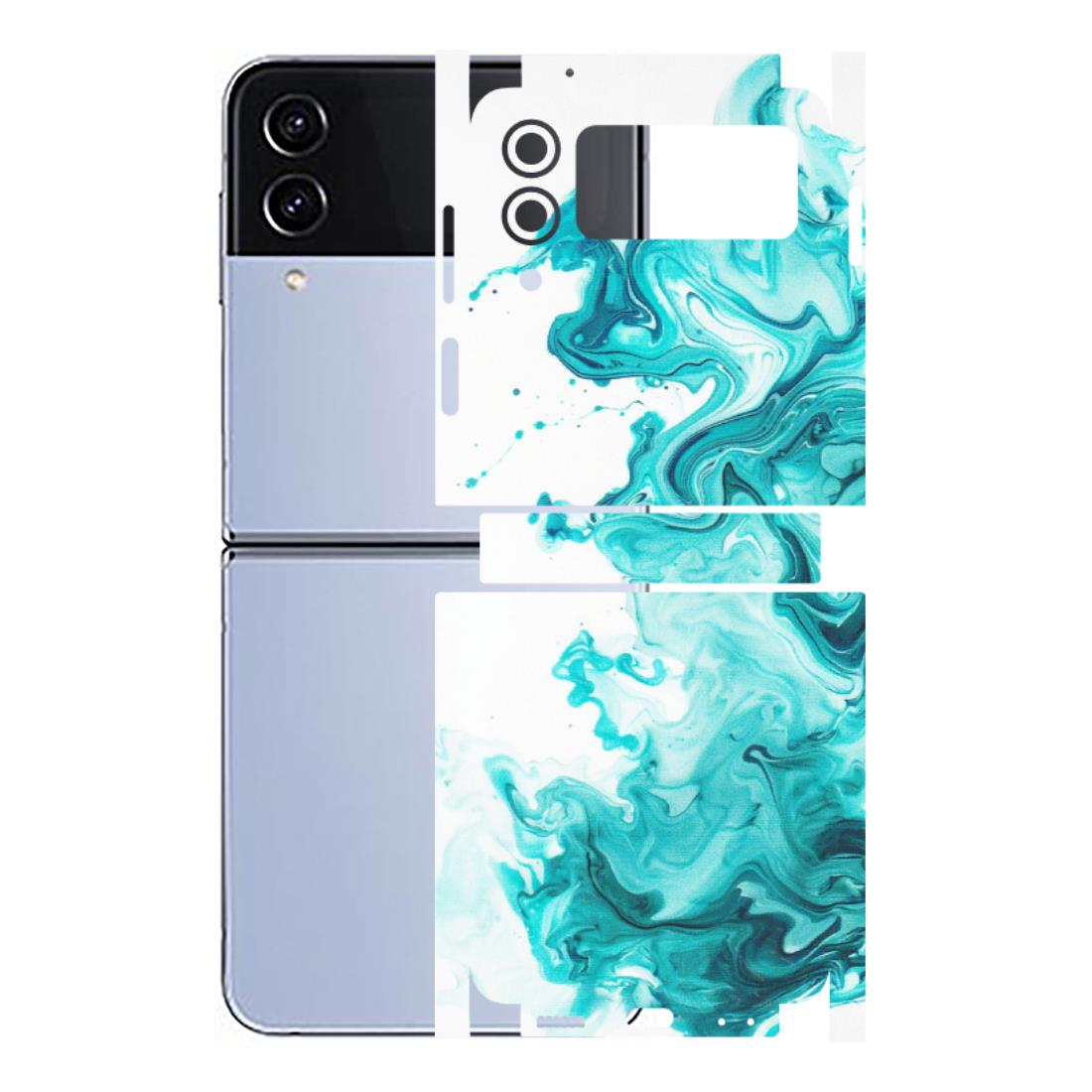 Samsung M/F/Note/Flip and C Phone Skins (All Models) - Sky Blue Abstract Colour - Matte Finish (M-146) Samsung Galaxy Z Flip 4