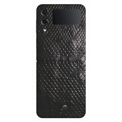 Samsung M/F/Note/Flip and C Phone Skins (All Models) - Black Snack Leather - Matte Finish (M-147) Samsung Galaxy Z Flip 4