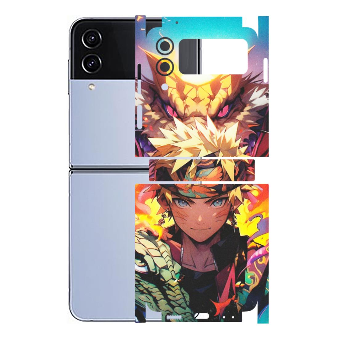 Samsung M/F/Note/Flip and C Phone Skins (All Models) - Angry Naruto Anime - Matte Finish (M-148) Samsung Galaxy Z Flip 4
