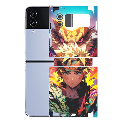 Samsung M/F/Note/Flip and C Phone Skins (All Models) - Angry Naruto Anime - Matte Finish (M-148) Samsung Galaxy Z Flip 4
