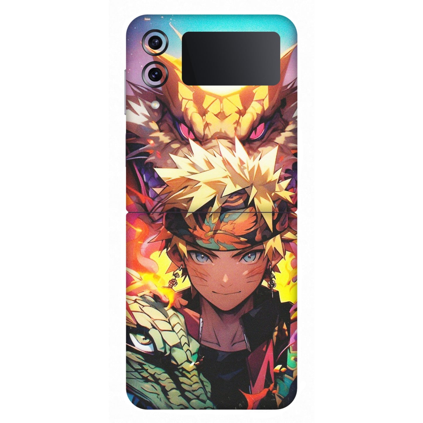 Samsung M/F/Note/Flip and C Phone Skins (All Models) - Angry Naruto Anime - Matte Finish (M-148) Samsung Galaxy Z Flip 4