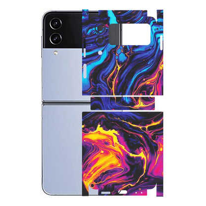 Samsung M/F/Note/Flip and C Phone Skins (All Models) - Abstract Paint Classy - Matte Finish (M-15) Samsung Galaxy Z Flip 4
