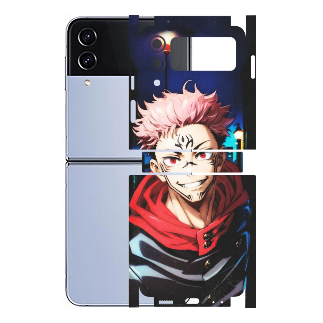 Samsung M/F/Note/Flip and C Phone Skins (All Models) - Yuji Itadori Funny Face Anime - Matte Finish (M-152) Samsung Galaxy Z Flip 4