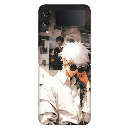 Samsung M/F/Note/Flip and C Phone Skins (All Models) - Gojo Satoru Jujustu Kaisen Anime - Matte Finish (M-156) Samsung Galaxy Z Flip 4