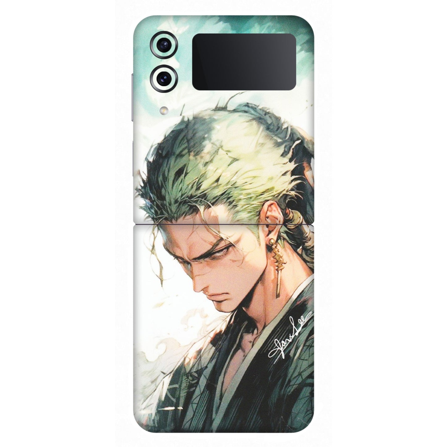 Samsung M/F/Note/Flip and C Phone Skins (All Models) - Pirate Hunter One Piece Anime - Matte Finish (M-157) Samsung Galaxy Z Flip 4