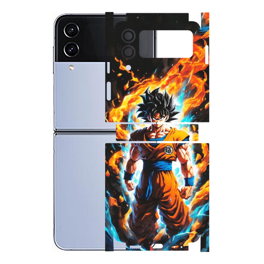 Samsung M/F/Note/Flip and C Phone Skins (All Models) - Goku Transformation Anime - Matte Finish (M-159) Samsung Galaxy Z Flip 4