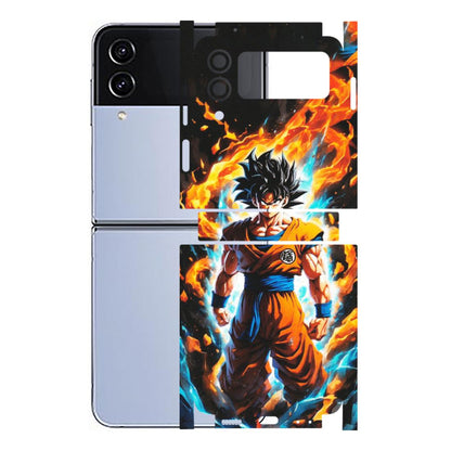 Samsung M/F/Note/Flip and C Phone Skins (All Models) - Goku Transformation Anime - Matte Finish (M-159) Samsung Galaxy Z Flip 4