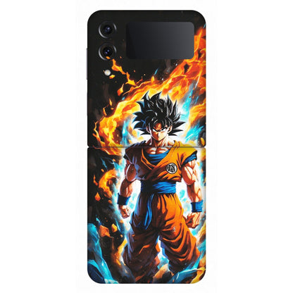 Samsung M/F/Note/Flip and C Phone Skins (All Models) - Goku Transformation Anime - Matte Finish (M-159) Samsung Galaxy Z Flip 4