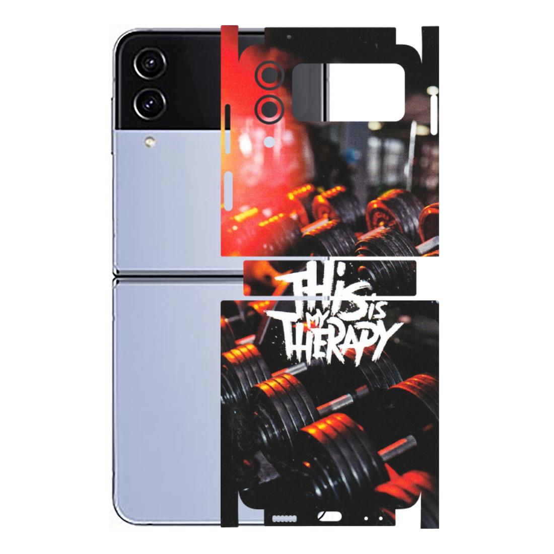 Samsung M/F/Note/Flip and C Phone Skins (All Models) - GYM Lover Therapy - Matte Finish (M-160) Samsung Galaxy Z Flip 4