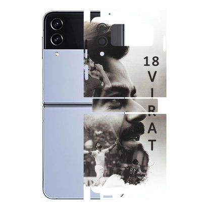 Samsung M/F/Note/Flip and C Phone Skins (All Models) - Virat Kohli Cricketer - Matte Finish (M-163) Samsung Galaxy Z Flip 4