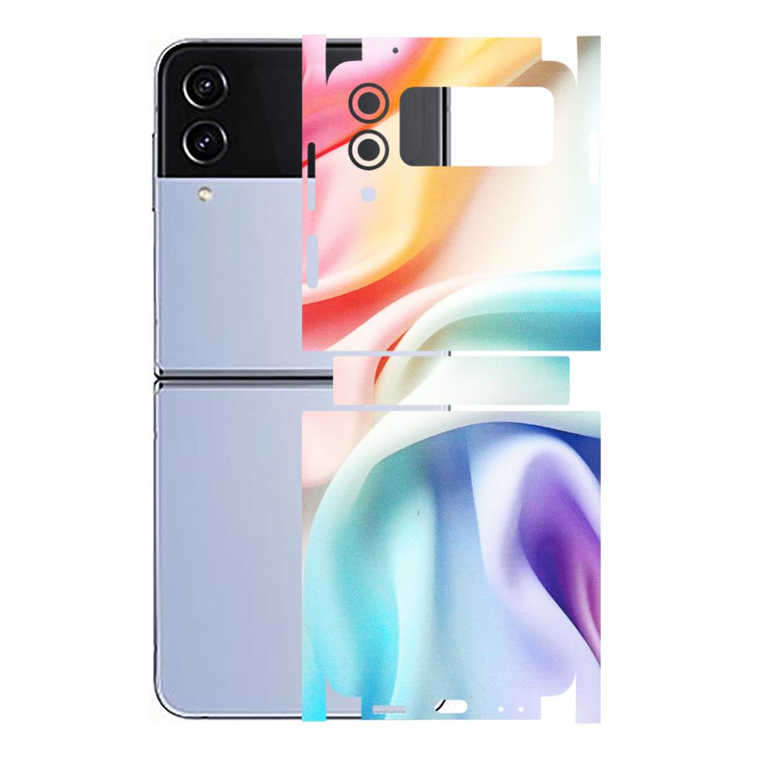 Samsung M/F/Note/Flip and C Phone Skins (All Models) - Colourful Silk Cloth - Matte Finish (M-165) Samsung Galaxy Z Flip 4