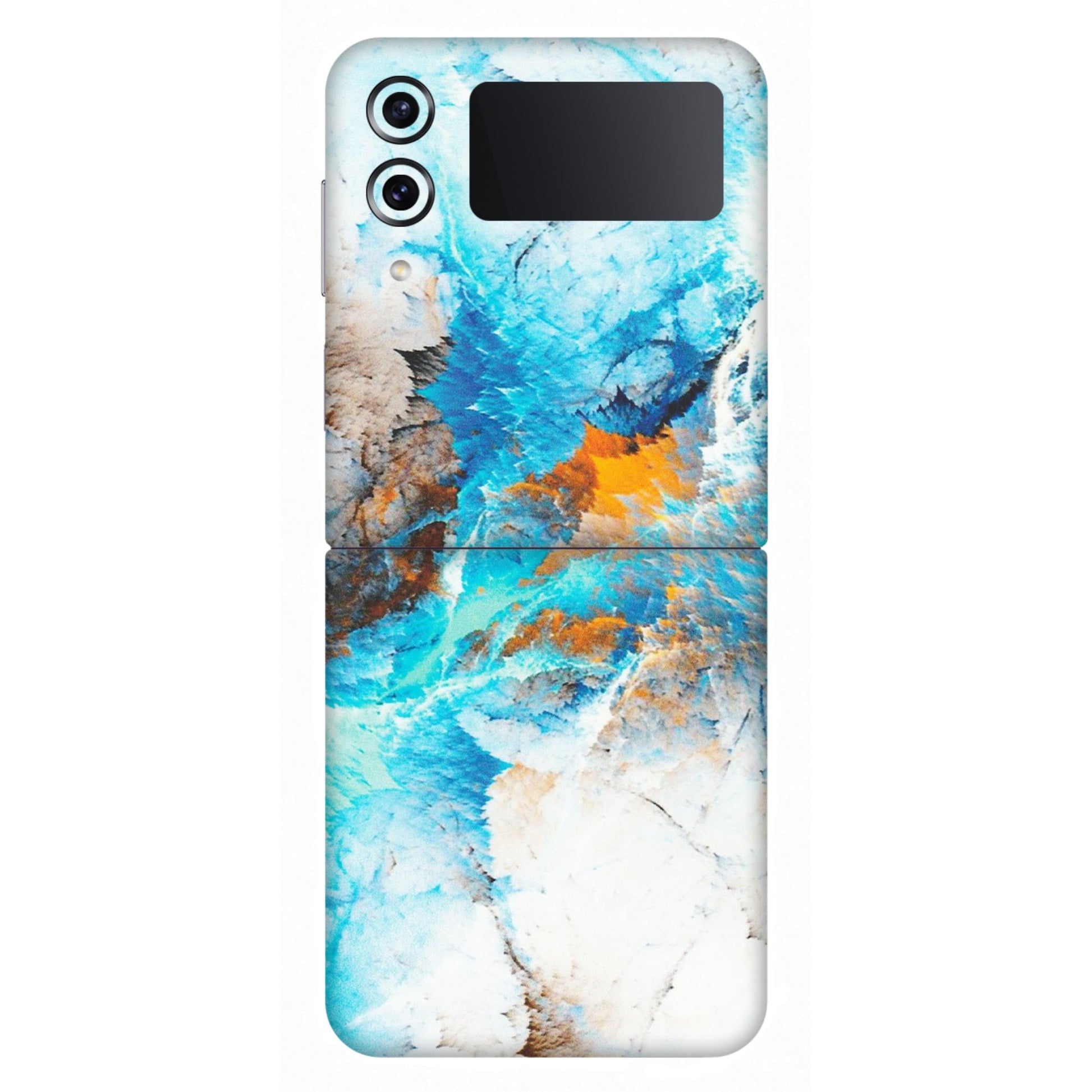 Samsung M/F/Note/Flip and C Phone Skins (All Models) - Blue Waves Abstract - Matte Finish (M-19) Samsung Galaxy Z Flip 4