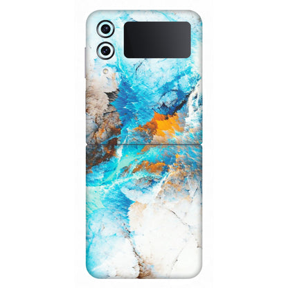 Samsung M/F/Note/Flip and C Phone Skins (All Models) - Blue Waves Abstract - Matte Finish (M-19) Samsung Galaxy Z Flip 4