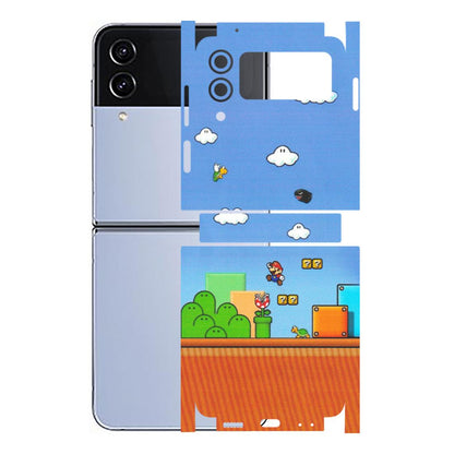 Samsung M/F/Note/Flip and C Phone Skins (All Models) - Mario Game Scene - Matte Finish (M-24) Samsung Galaxy Z Flip 4