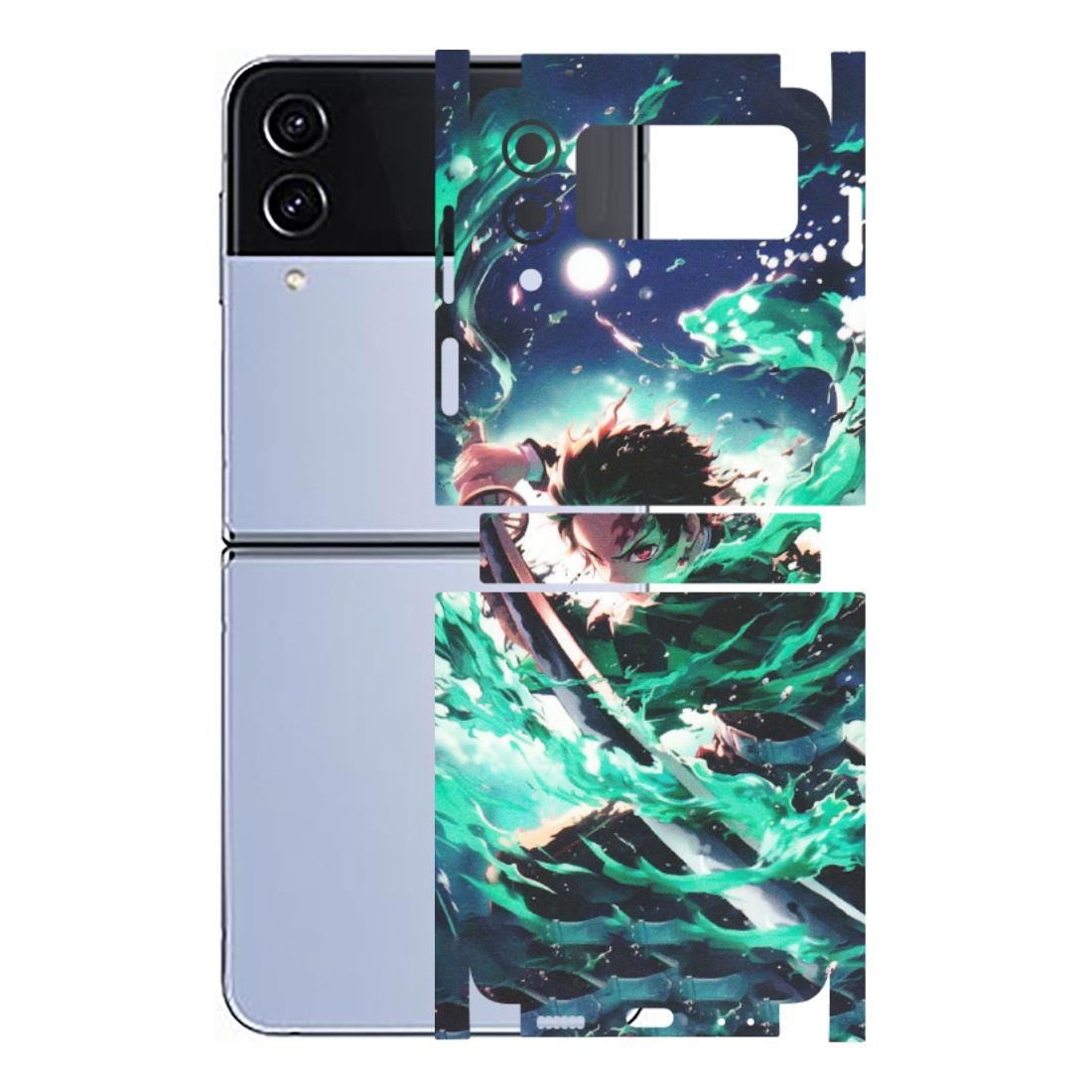 Samsung M/F/Note/Flip and C Phone Skins (All Models) - Sword Fighter Anime - Matte Finish (M-29) Samsung Galaxy Z Flip 4