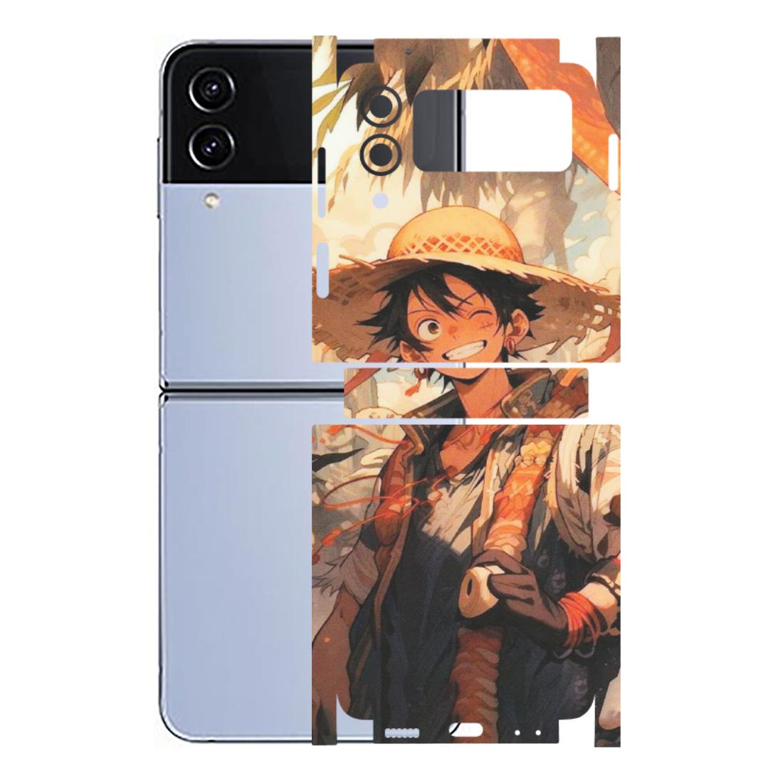 Samsung M/F/Note/Flip and C Phone Skins (All Models) - Anime Character Smile - Matte Finish (M-33) Samsung Galaxy Z Flip 4