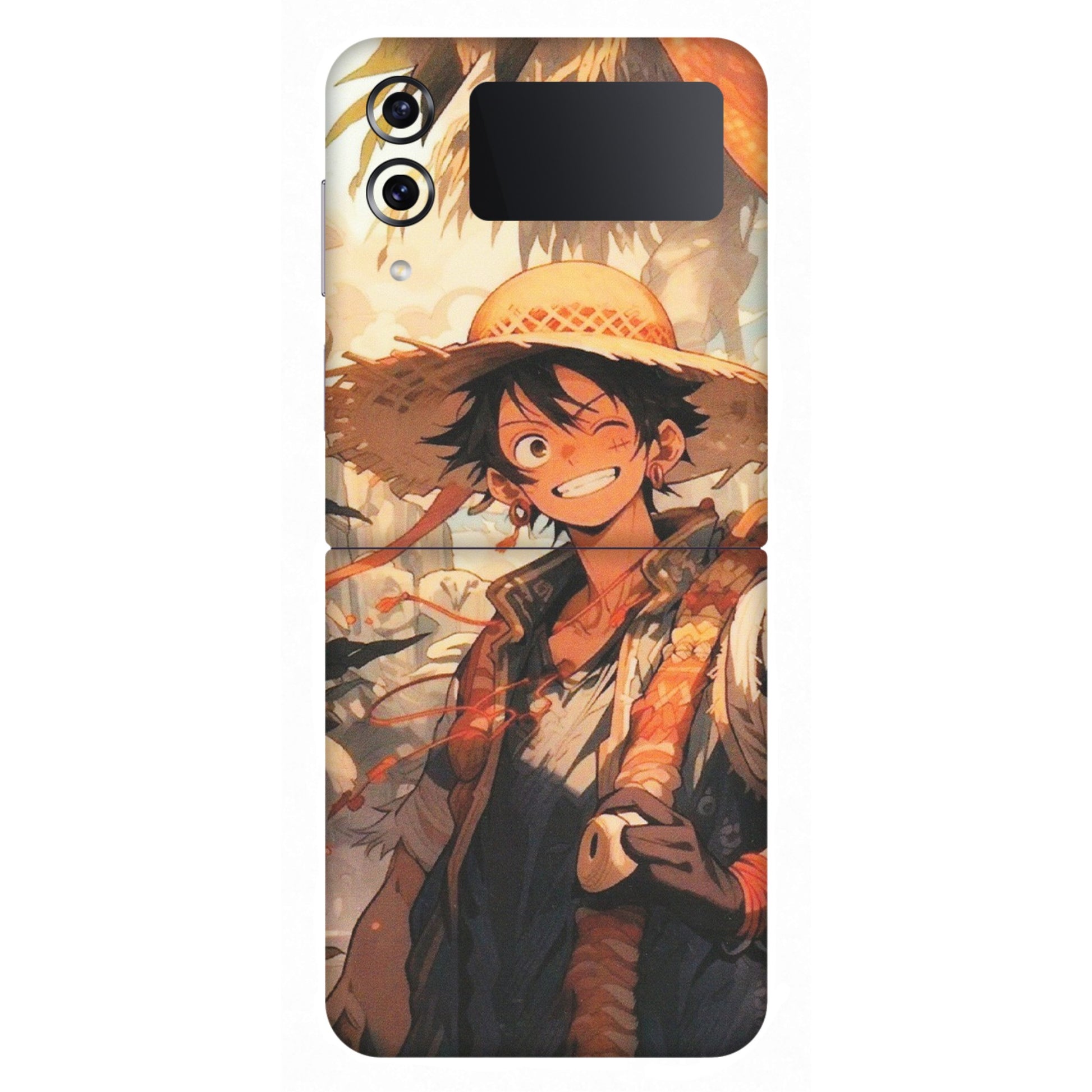 Samsung M/F/Note/Flip and C Phone Skins (All Models) - Anime Character Smile - Matte Finish (M-33) Samsung Galaxy Z Flip 4