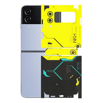Samsung M/F/Note/Flip and C Phone Skins (All Models) - Black Yellow Technica - Matte Finish (M-53) Samsung Galaxy Z Flip 4