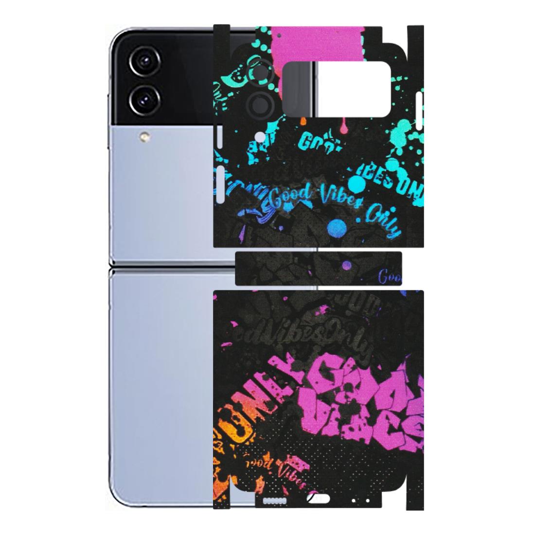 Samsung M/F/Note/Flip and C Phone Skins (All Models) - Majestic Black Vibes - Matte Finish (M-62) Samsung Galaxy Z Flip 4