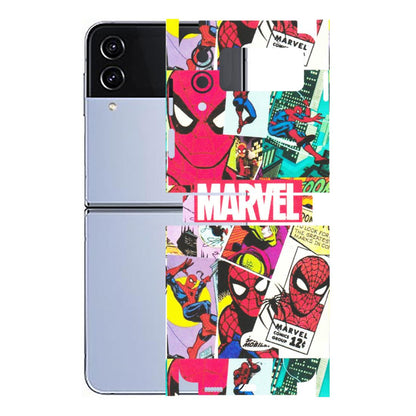 Samsung M/F/Note/Flip and C Phone Skins (All Models) - Marvel Comic Spiderman Grafitti - Matte Finish (M-72) Samsung Galaxy Z Flip 4
