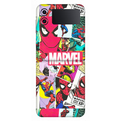 Samsung M/F/Note/Flip and C Phone Skins (All Models) - Marvel Comic Spiderman Grafitti - Matte Finish (M-72) Samsung Galaxy Z Flip 4