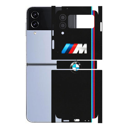 Samsung M/F/Note/Flip and C Phone Skins (All Models) - Styling With Black BMW - Matte Finish (M-74) Samsung Galaxy Z Flip 4