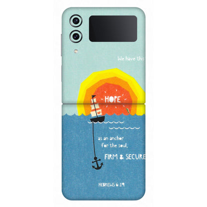 Samsung M/F/Note/Flip and C Phone Skins (All Models) - A Beautiful Sunset of Hope - Matte Finish (M-75) Samsung Galaxy Z Flip 4