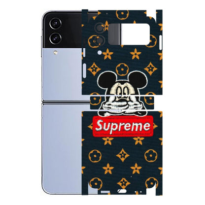 Samsung M/F/Note/Flip and C Phone Skins (All Models) - Mickey Supreme - Matte Finish (M-83) Samsung Galaxy Z Flip 4