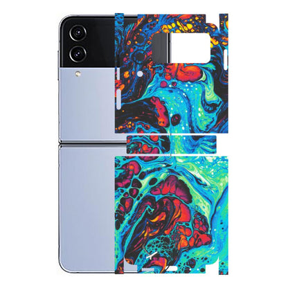 Samsung M/F/Note/Flip and C Phone Skins (All Models) - Majestic Galactic Marbel - Matte Finish (M-85) Samsung Galaxy Z Flip 4
