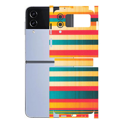 Samsung M/F/Note/Flip and C Phone Skins (All Models) - Colourful Stripes Soothing Effect - Matte Finish (M-86) Samsung Galaxy Z Flip 4