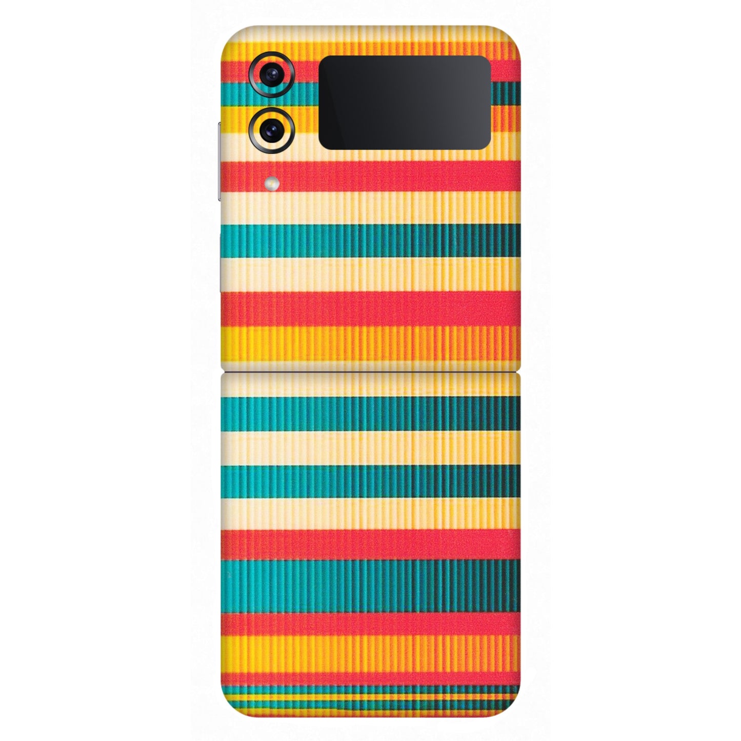 Samsung M/F/Note/Flip and C Phone Skins (All Models) - Colourful Stripes Soothing Effect - Matte Finish (M-86) Samsung Galaxy Z Flip 4