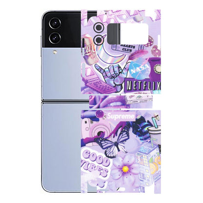 Samsung M/F/Note/Flip and C Phone Skins (All Models) - Supreme Purple Magic - Matte Finish (M-88) Samsung Galaxy Z Flip 4