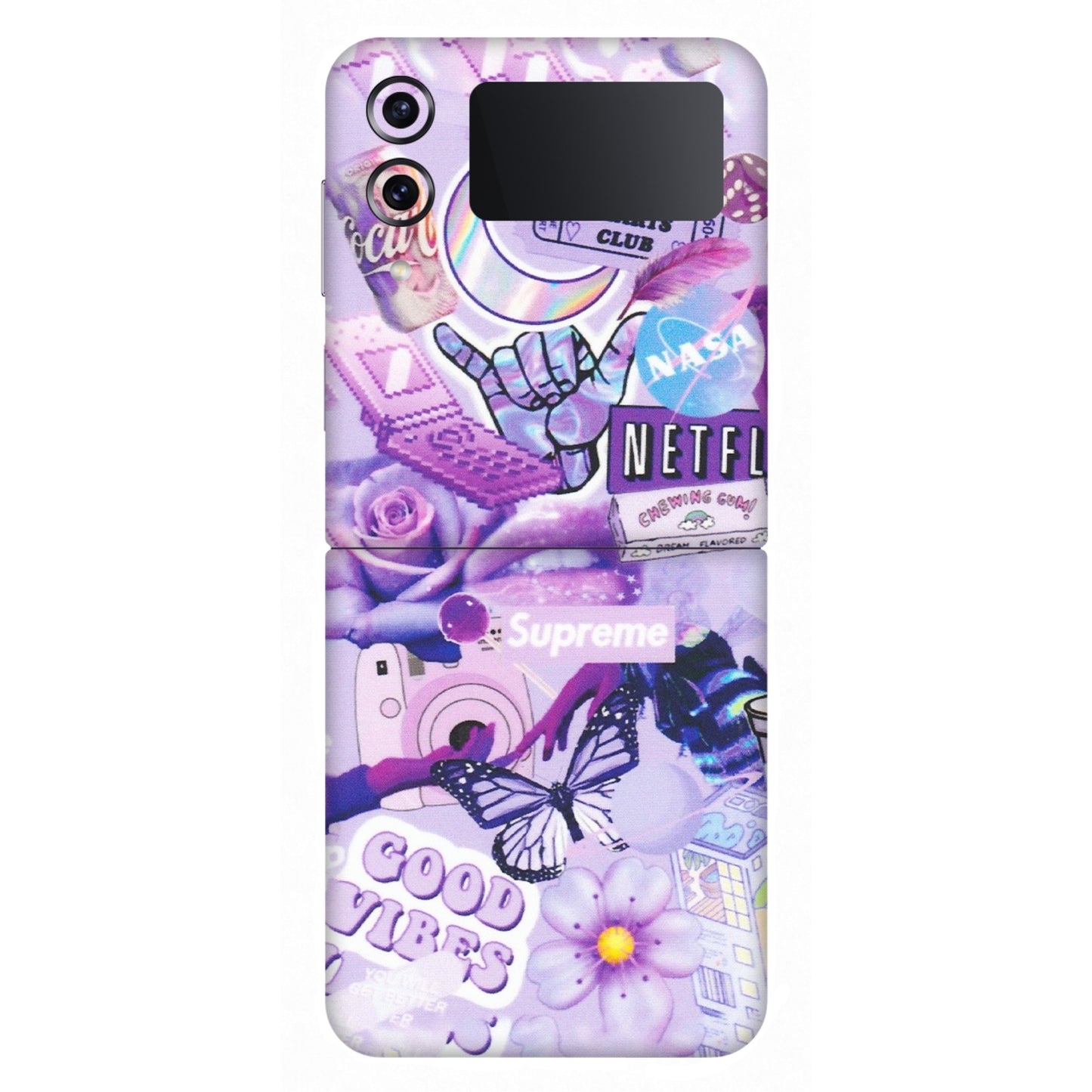 Samsung M/F/Note/Flip and C Phone Skins (All Models) - Supreme Purple Magic - Matte Finish (M-88) Samsung Galaxy Z Flip 4