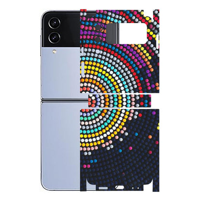 Samsung M/F/Note/Flip and C Phone Skins (All Models) - Rainbow Dot Mandala - Matte Finish (M-97) Samsung Galaxy Z Flip 4
