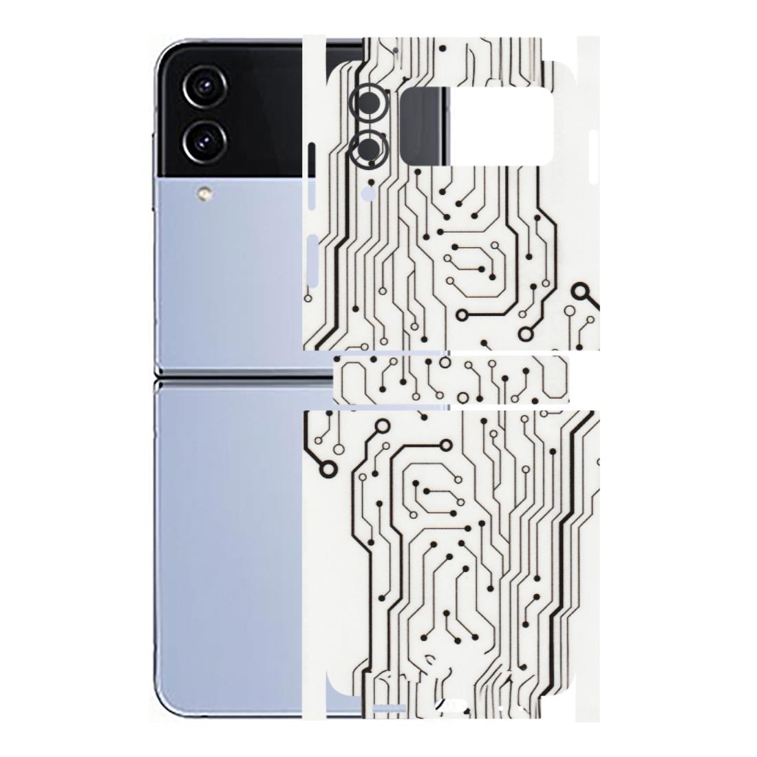 Samsung M/F/Note/Flip and C Phone Skins (All Models) - Tech Circuits - Transparent Finish (T-03) Samsung Galaxy Z Flip 4
