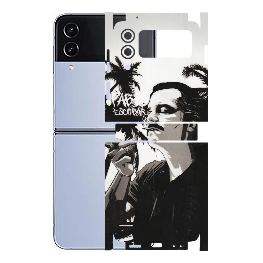 Samsung M/F/Note/Flip and C Phone Skins (All Models) - Pab Escobar - Transparent Finish (T-05) Samsung Galaxy Z Flip 4