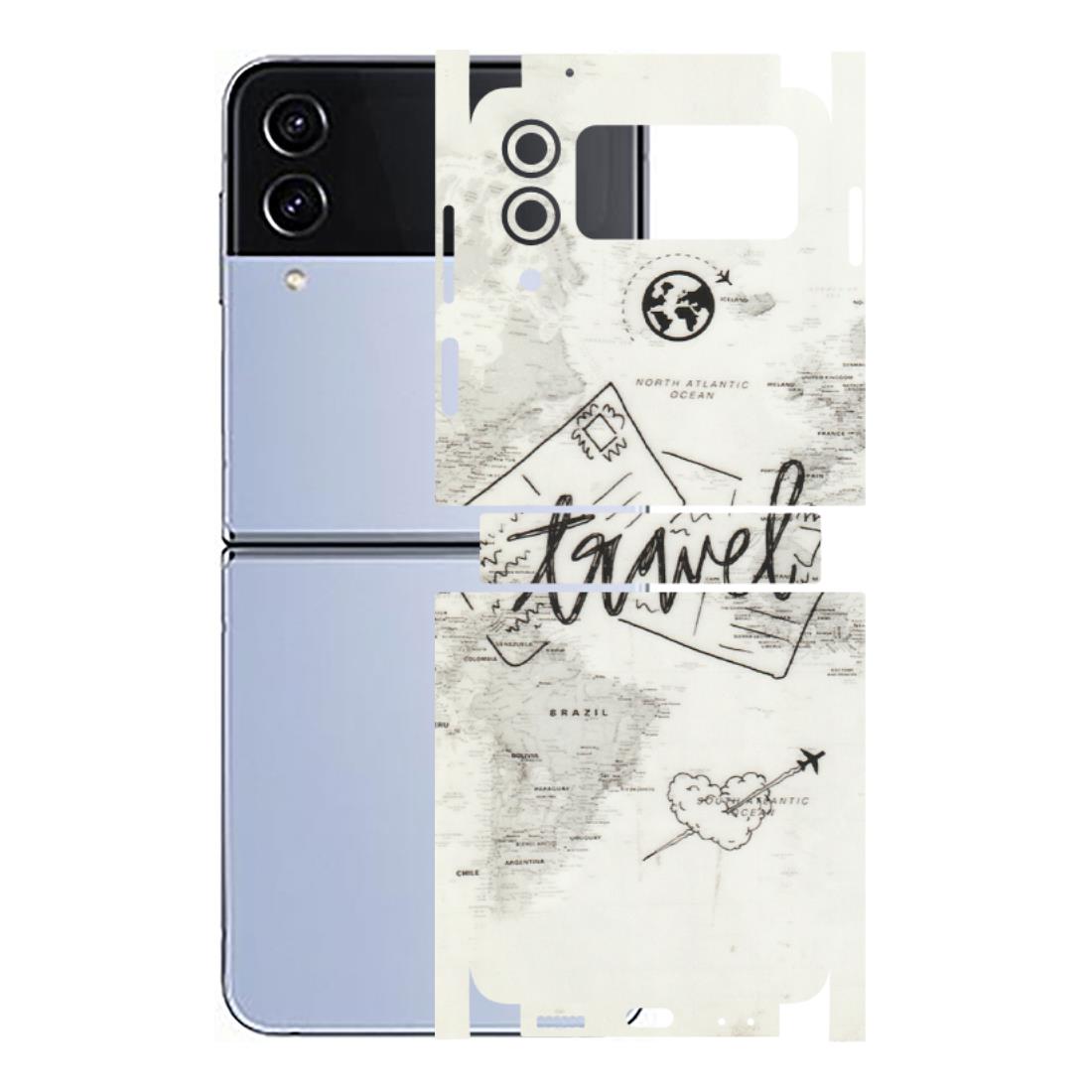 Samsung M/F/Note/Flip and C Phone Skins (All Models) - Travel Ticket - Transparent Finish (T-06) Samsung Galaxy Z Flip 4