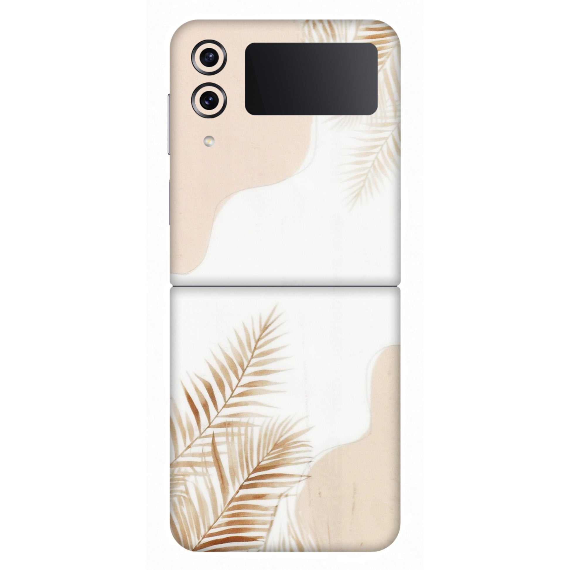 Samsung M/F/Note/Flip and C Phone Skins (All Models) - Gold Petals Abstract - Transparent Finish (T-08) Samsung Galaxy Z Flip 4