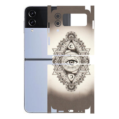 Samsung M/F/Note/Flip and C Phone Skins (All Models) - Illuminati Great Eye - Transparent Finish (T-14) Samsung Galaxy Z Flip 4