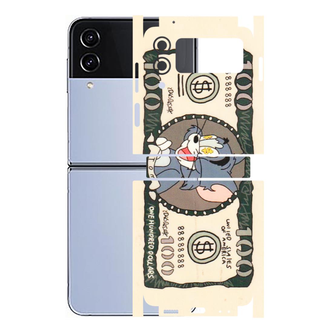 Samsung M/F/Note/Flip and C Phone Skins (All Models) - One Hundred Dollar Tom - Transparent Finish (T-16) Samsung Galaxy Z Flip 4