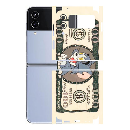 Samsung M/F/Note/Flip and C Phone Skins (All Models) - One Hundred Dollar Tom - Transparent Finish (T-16) Samsung Galaxy Z Flip 4