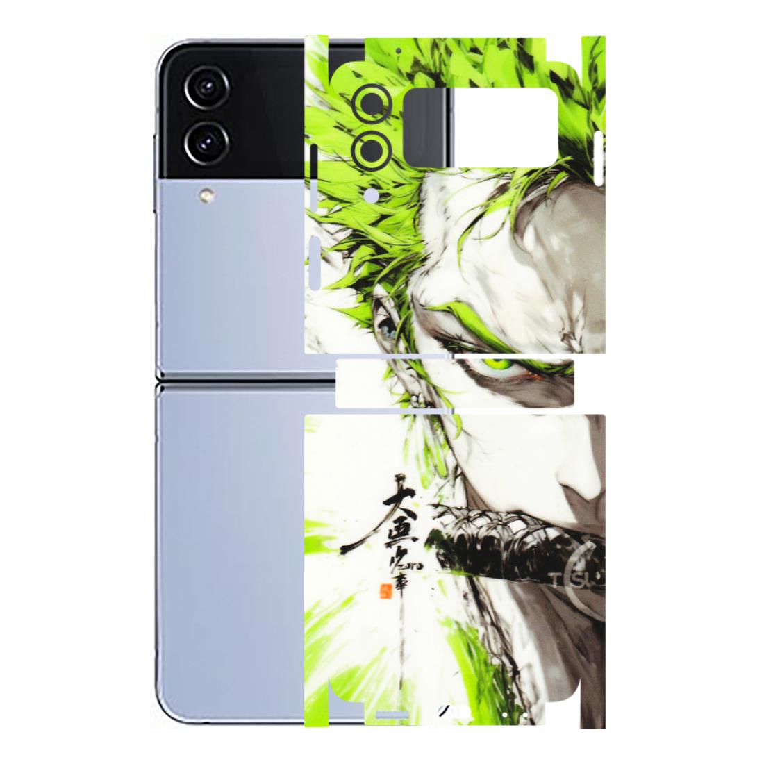 Samsung M/F/Note/Flip and C Phone Skins (All Models) - Roro Taku Anime - Transparent Finish (T-18) Samsung Galaxy Z Flip 4