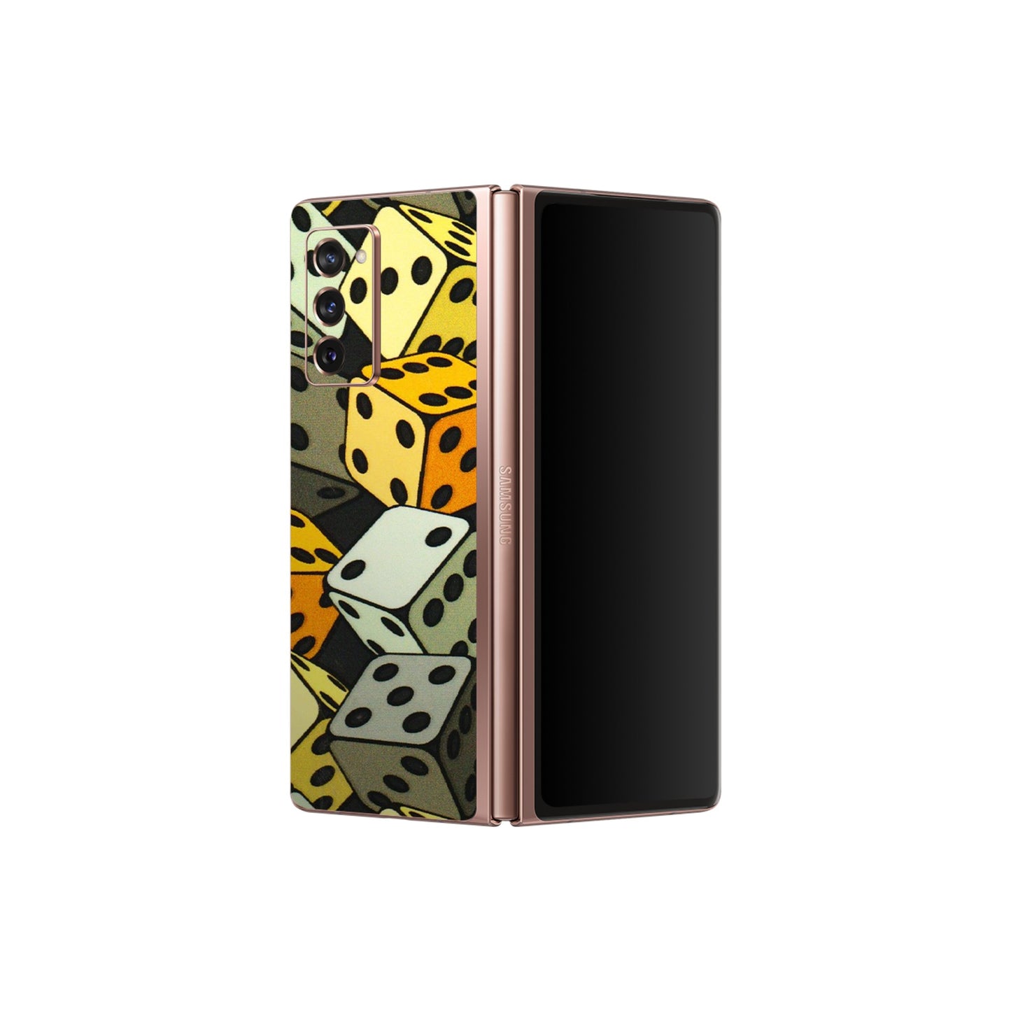 Samsung M/F/Note/Flip and C Phone Skins (All Models) - Dices Of Life - 3D Embossed Finish (L-04) Samsung Galaxy Z Fold 2